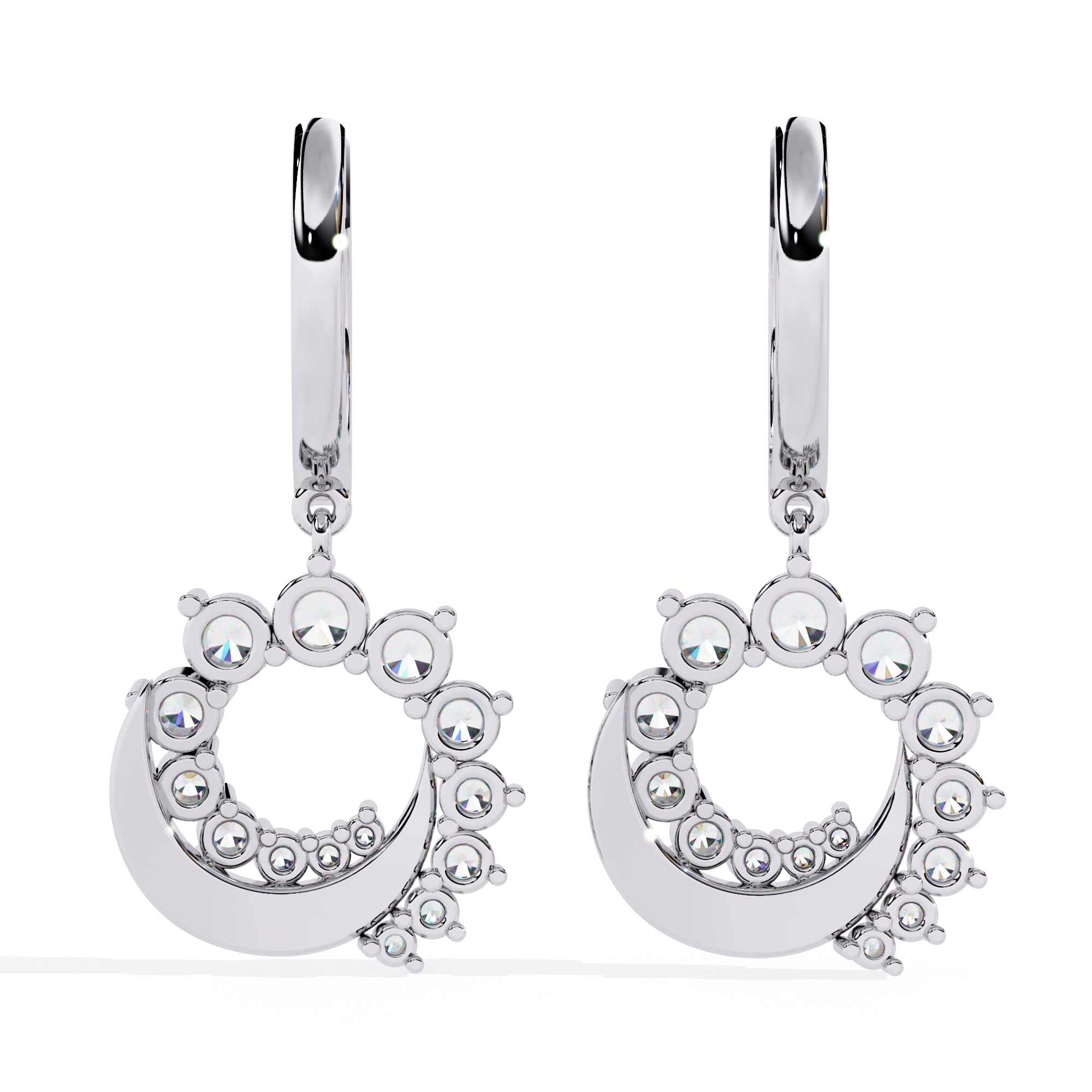 1ct Natural Diamond Earrings - Solitairekart